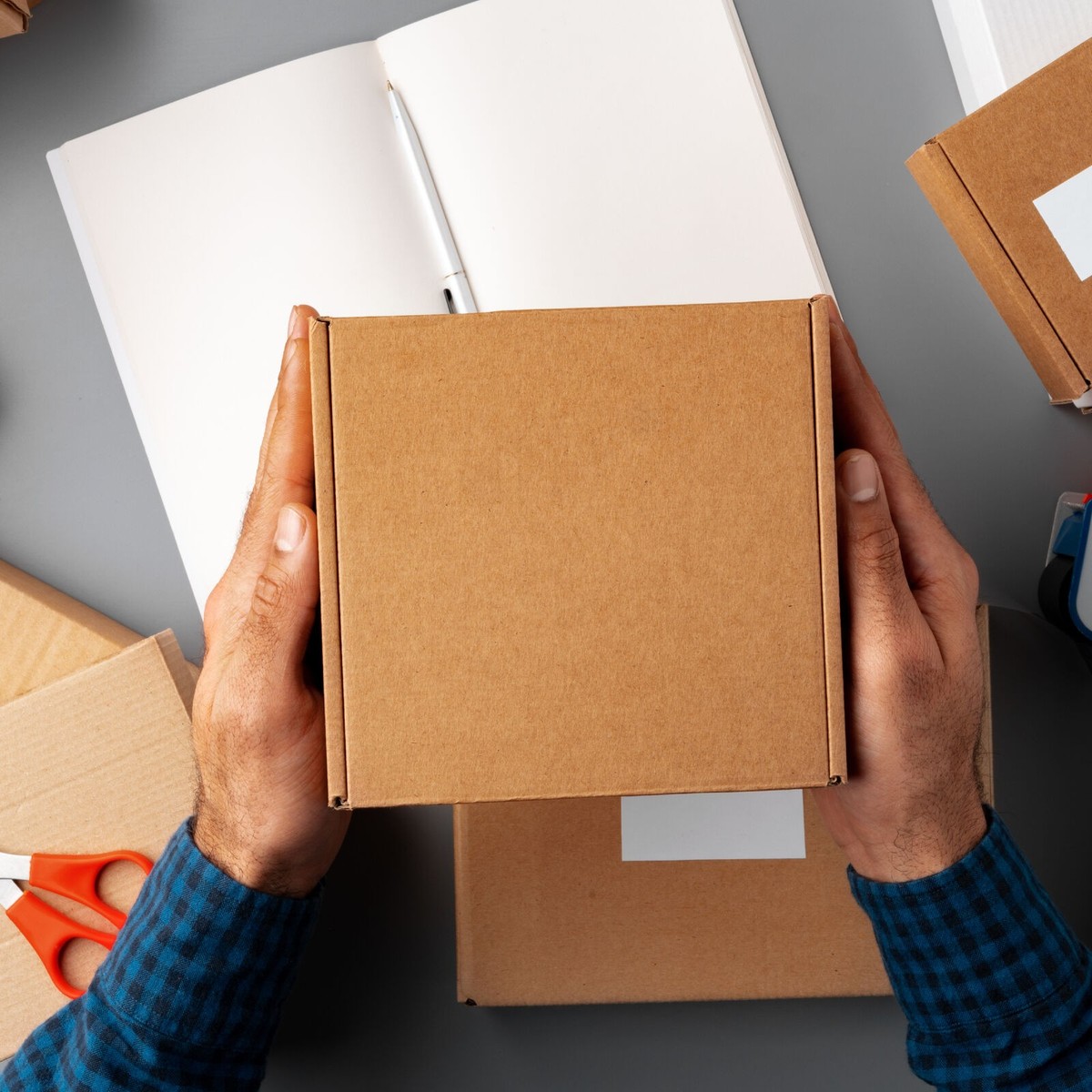 The Boxery Scatole Da Spedizione Ondulate 15x10x10 Cm - Confezione Da 25 Pezzi, Kraft, ECT32, Made In USA! Scatole Per Imballo - Foto 13