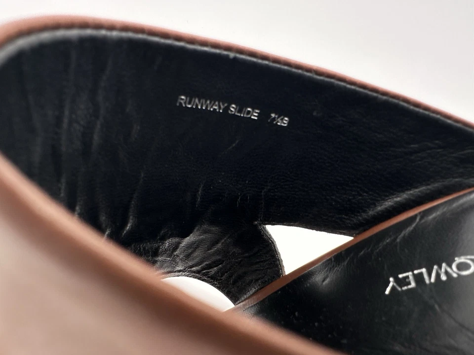 Sandalia de tacón alto Cynthia Rowley de cuero Stiletto “Runway Slide” 7,5 Foto 4 de 4