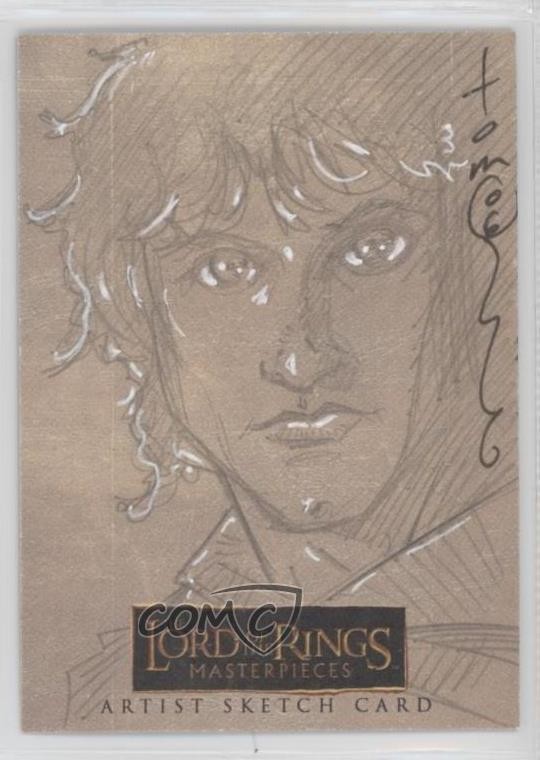 2006 Topps Lord of the Rings Masterpieces 1/1 Tom Hodges Auto Sketch 0j7i