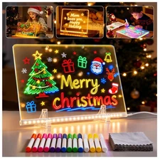 Lumiboards LED Drawing Board, 2026 New LED Note Board with 8 Colors & 4 Light...