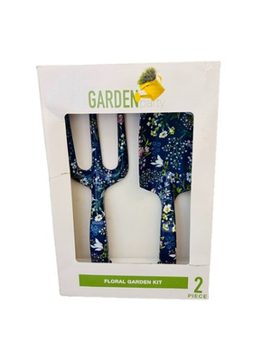 #ad 2018 Garden Party Floral Garden Kit 2 Pc Spade amp; Rake NEW I $15.99