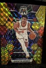 2022-23 Panini Mosaic - Quentin Grimes #157 Choice Fusion Red & Yellow Prizm /88
