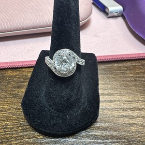 Tacori Sterling Silver Size 6 Ring, Beautiful Scroll Design Band. CZ Stones