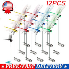 Fake Dragonfly Rod Clip, 3D Dragon Fly Garden Stakes  Hat Simulation Decor 2025