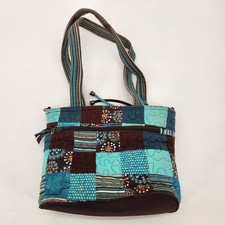 Donna Sharp Patchwork Shoulder Bag Blue Color...