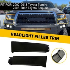 2x Front Lr Headlight Filler Trim For Toyota 2007-2013 Tundra 2008-2012 Sequoia