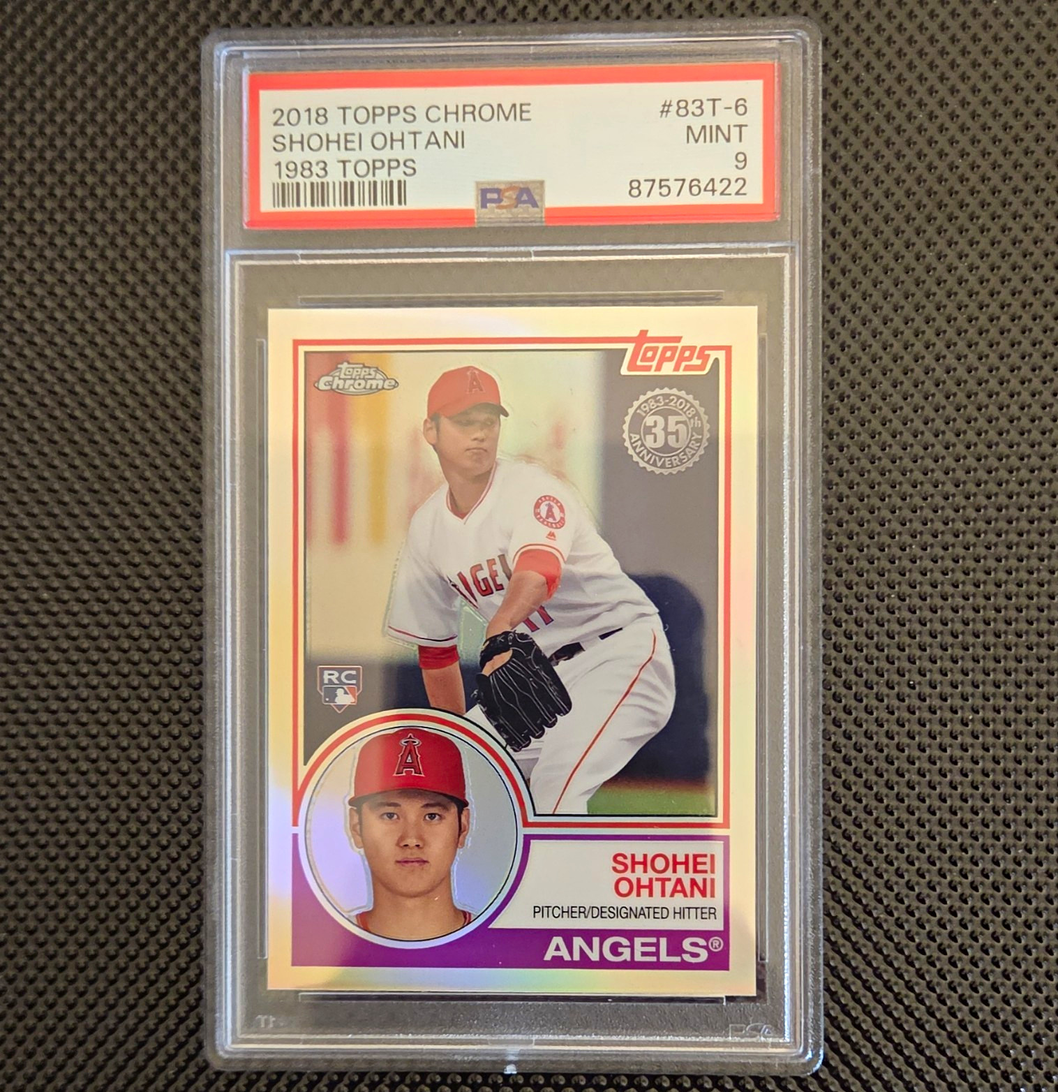 Topps 2018 Chrome Shohei Ohtani 1983 Topps Rookie Insert #83T-6 PSA 9