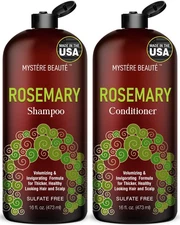 Rosemary Shampoo and Conditioner for Hair Growth, Sulfate Free Organic Rosema...