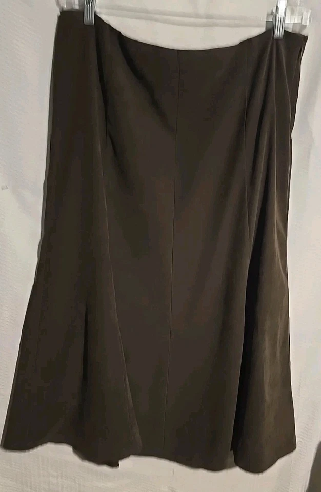 Norton McNaughton Maxi Falda Blazer Chaqueta Traje Talla 14 Marrón Gamuza Como Forrado Foto 4 de 4