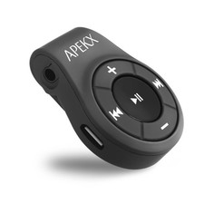 APEKX Clip Bluetooth Audio Adapter for Headphones Headset Speaker Wireless