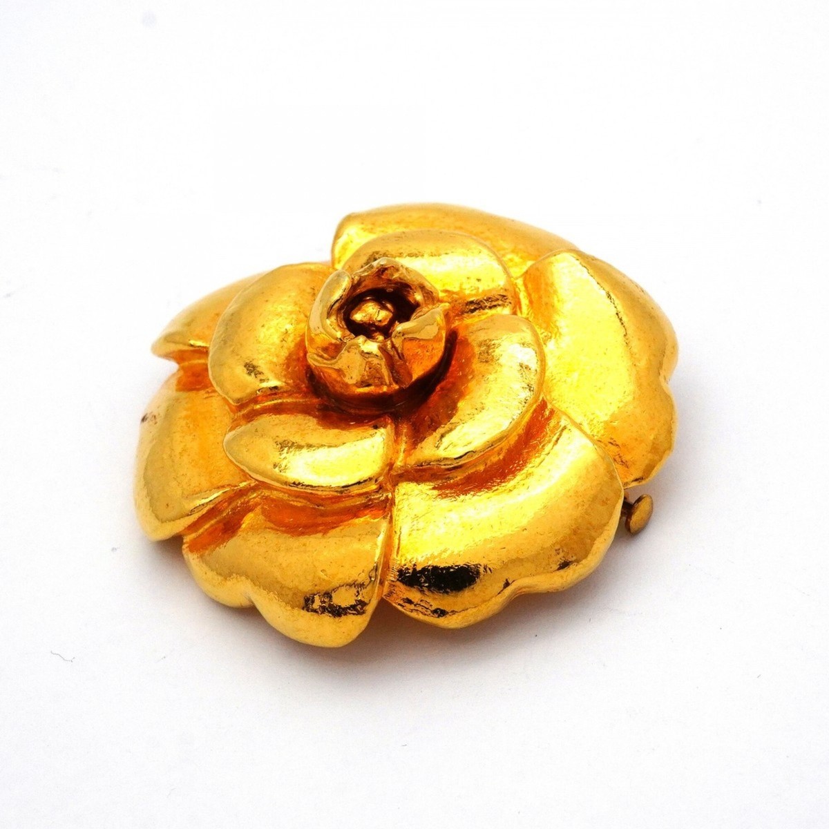 Chanel Camellia Brooch, Gold Plated, Women's GZl1gk3w | eBay