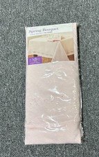 New Pink Round Cutwork 70 Tablecloth Easter Barbiecore Spring Bouquet Pastel