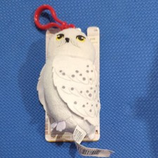 HARRY POTTER CLIP ON Hedwig CHARM BAG CHARM KEYRING PLUSH TOY PLUSHIE HEDWIG