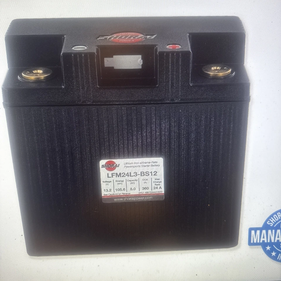 Shorai - LFX24L3-BS12 - Batería de litio de hierro de velocidad extrema Foto 2 de 2