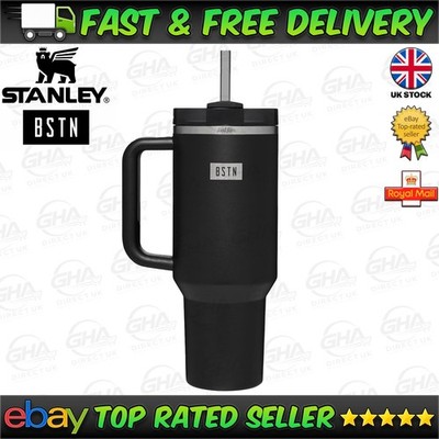 Stanley x BSTN Quencher H2.0 FlowState Becher 40oz schwarzer Griff Strohhalm Futter Fam