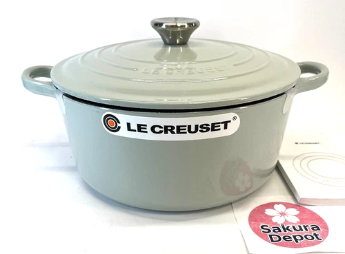 Le Creuset Cocotte Ronde 24cm Pistache Silver Knob