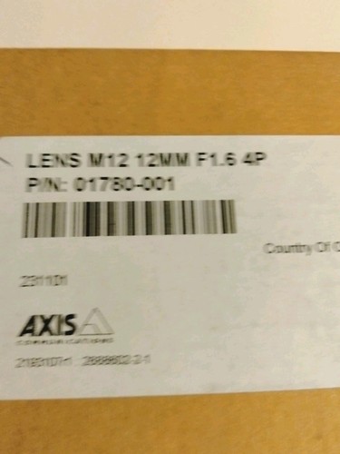 Axis Communications OBJEKTIV M12 12 MM F1,6 4 Stück Teile-Nr: 01780-001 BRANDNEU VERSIEGELT - Bild 3 von 3