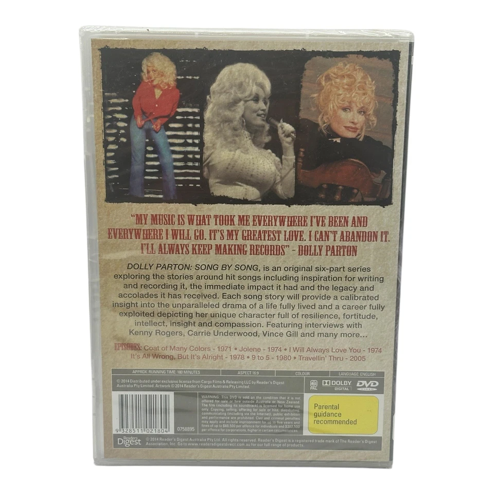 Dolly Parton – Song By Song (DVD, 2014, 2-Disc Set) | All Regions | Brand New - Image 2 of 2