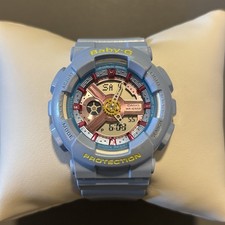 Casio Baby-G Shock Analog Digital Watch BA-110CA Baby Blue Pink WR 100m - Works 