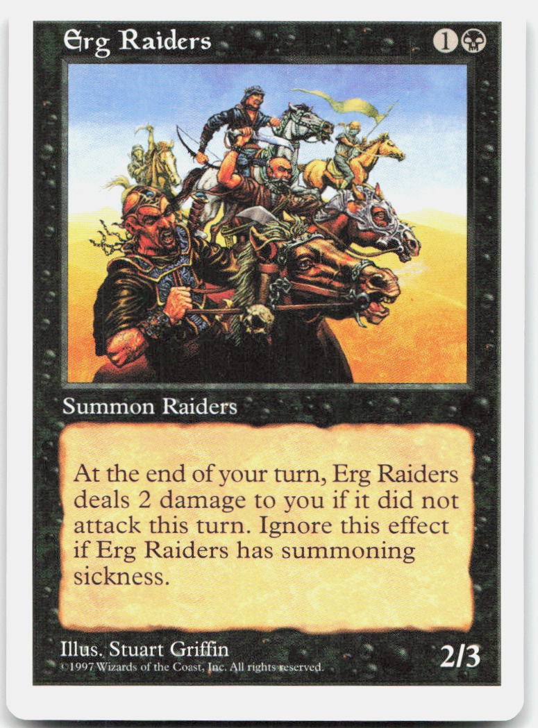 Erg Raiders Near Mint Fifth Edition Common Magic: The Gathering
