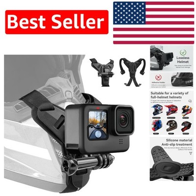 Adjustable Action Camera Mount for Helmets - Fits All GoPro Hero & More