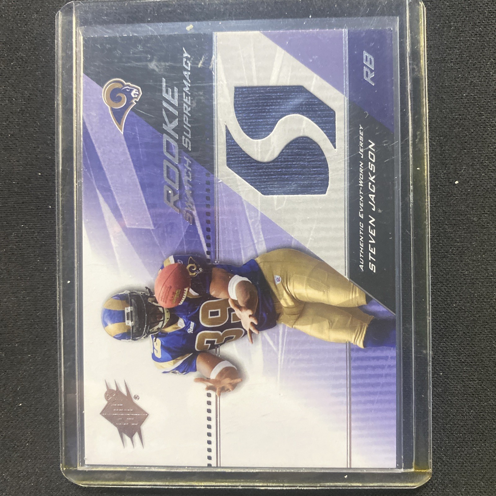 2004 Upper Deck Steven Jackson #SWR-SJ Rookie Swatch Supremacy RC