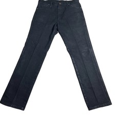 Wrangler 13MWZWK Cowboy Cut Jeans 36x34 Faded Black Shadow Denim Western Mens