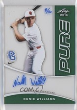 2015 Leaf Perfect Game National Showcase Pure Green 8/10 Nonie Williams Auto 3wu