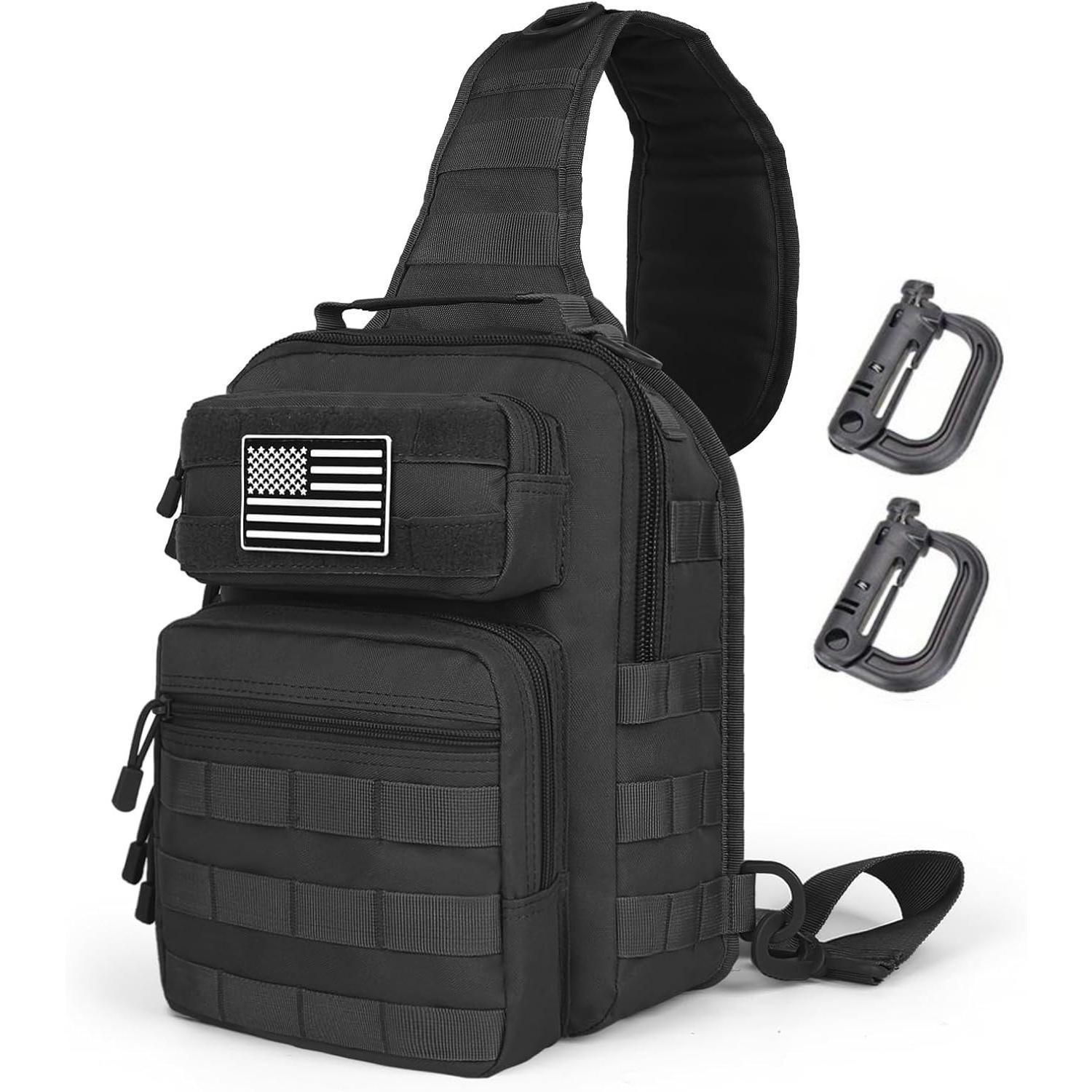 Tactical Sling Bag Small EDC Crossbody Chest Pack for Men Ou