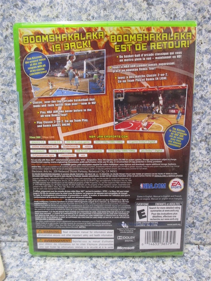 Video Game XBOX 360 NBA JAM Basketball NEW SEALED #3 - Image 2 of 4