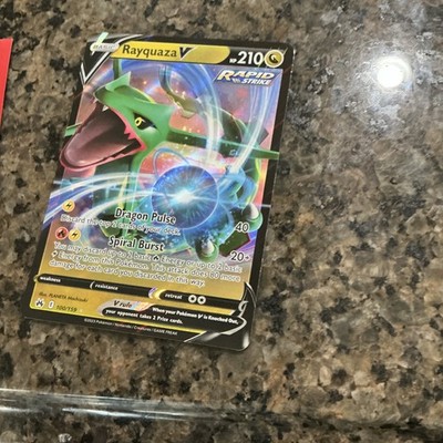 Pokémon Rayquaza V Crown Zenith Ultra Rare Holo 100/159 Rapid Strike 210 HP