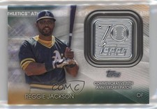 2021 Topps 70th Anniversary Manufactured Logo Reggie Jackson Patch HOF g4k