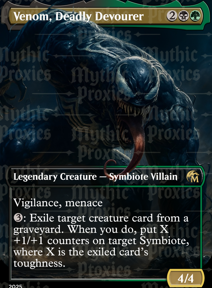 Venom, Deadly Devourer High Quality Custom Altered Art Playtest