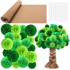 Classroom Tree Bulletin Board Set DIY 3D Cardboard Tree with Paper Pom Poms K...