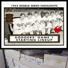2002 Topps #52WS-1 Dodgers' Game 1 1952 World Series Highlights - CA