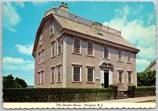 Vintage Hunter House Newport RI Colonial Home Dexter Supreme Postcard