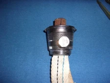 Antique metal Aladdin lamp model 23 burner and wick kerosene oil lamp part