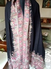 ROYAL Black SHAWL MASTERPIECE KANI GENTS LOI JAMAVAR PASHMINA 100% FINE CASHMERE