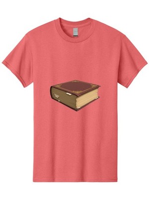 Red-Leather-Bound-Book Mens Graphic Tee, 100% Cotton, Casual Summer Wear
