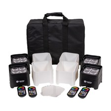 ColorKey CKU-6224 MobilePar Mini Hex 4 MKII Battery Powered Par 4Pk w Case id...