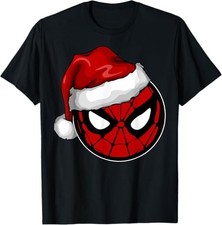 Marvel Christmas Spider-Man Santa Hat T-Shirt Black