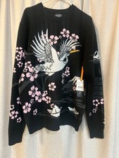 RGSTR Crew Neck Sweater - Japanese Cherry Tree Blossom, Crane - brand new W/Tags