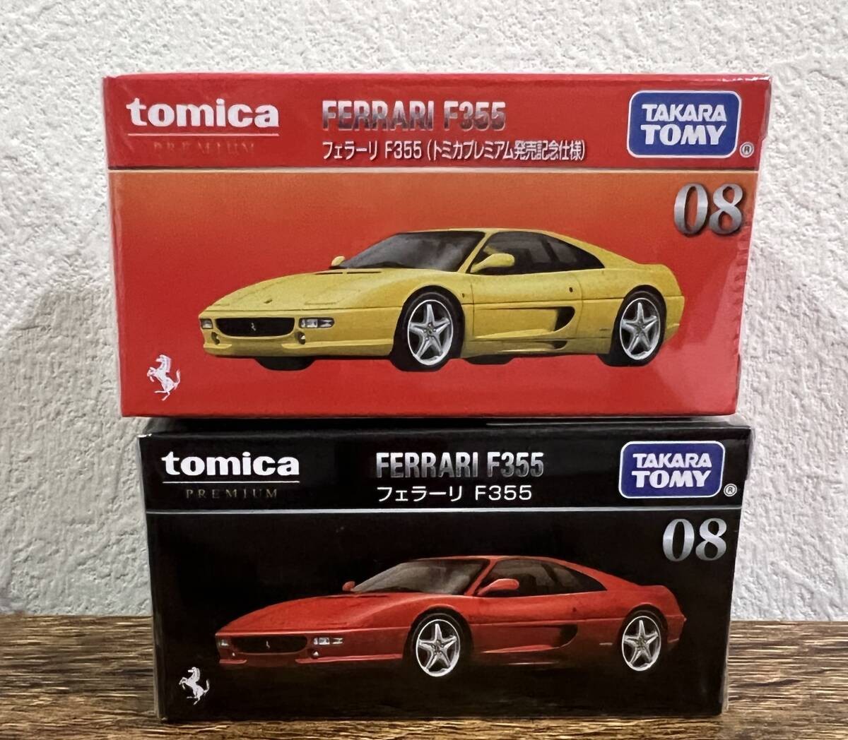 Tomica Premium NO.08 Ferrari F355 2-Piece Set Release Commemorative & Regular