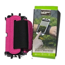 VUP Wristband Phone Holder Running 180 Rotatable Forearm Sports Armband Pink