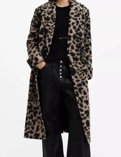 All Saints Mabel Leppo Leopard print coat RARE size 12 RRP £439