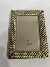 L'OBJET Gold Braid Rope 4" x 6" Photo/Picture Frame HTF