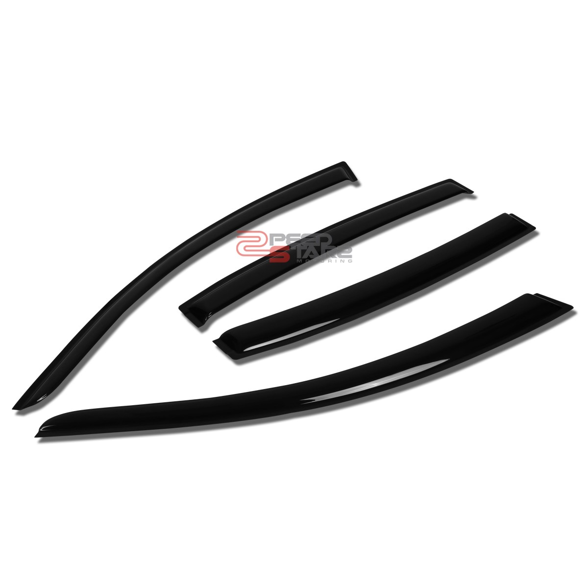 TuningPros Outside Mount Window Visor Deflector Smoke Tinted 4 Pcs Set For 2009 2014 Hyundai Genesis