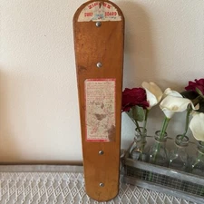 Zipees Surf Board On Wheels 1960’s with Original Labels. Wheels Spin. Wood.