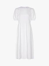 SALE!!! NEW BNWT FINERY FLORENCE FLORAL EMBROIDERY MIDI DRESS -WHITE SIZE:10