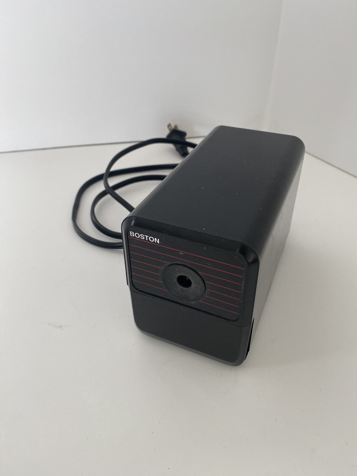 Boston Electric Pencil Sharpener Model 18 Black Vintage Made In USA